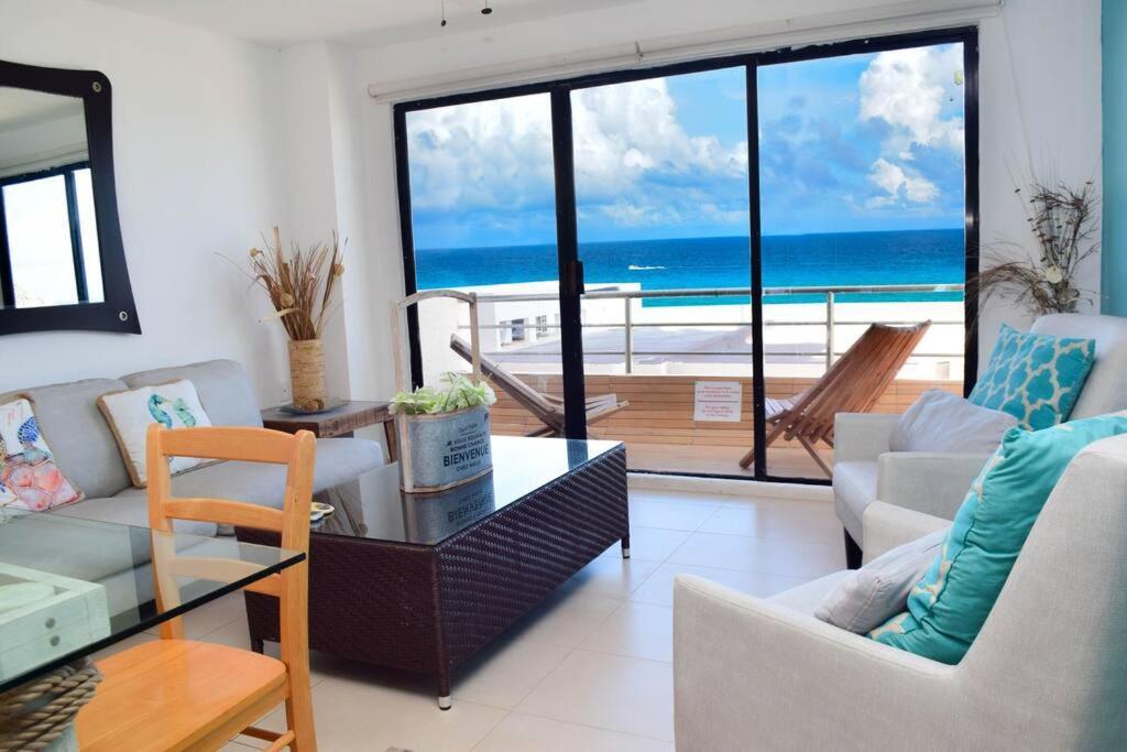 Ocean View Apartment, Best Beach Area, 3 Bedrooms Cancun Bagian luar foto