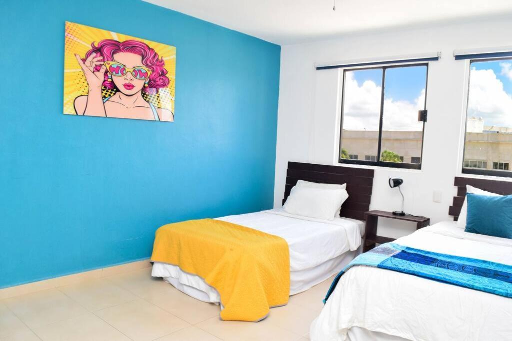 Ocean View Apartment, Best Beach Area, 3 Bedrooms Cancun Bagian luar foto